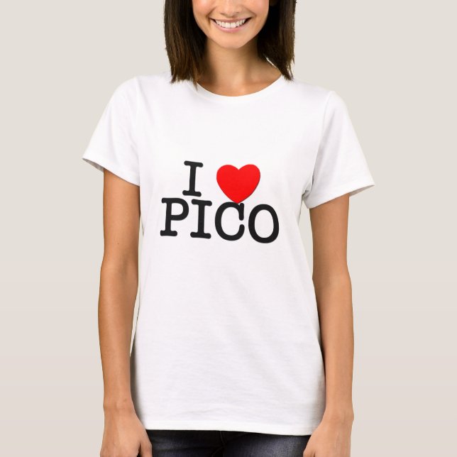 T-shirt J'aime Pico le Massachusetts (Devant)