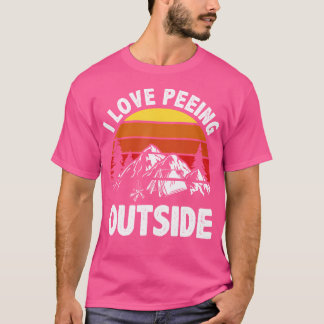 T-shirt J'Aime Pisser À L'Extérieur De Camping Drôle
