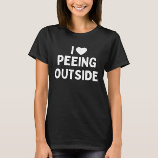T-shirt J'Aime Pisser À L'Extérieur De Camping Drôle