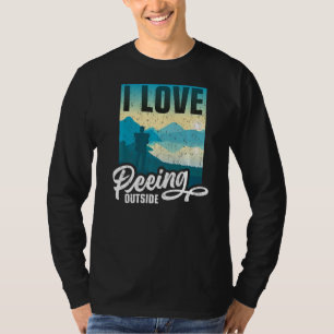 T-shirt J'Aime Pisser À L'Extérieur Randonnée Camping À L'