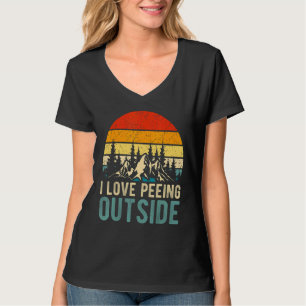 T-shirt J'Aime Pisser À L'Extérieur Randonnée De Camping R