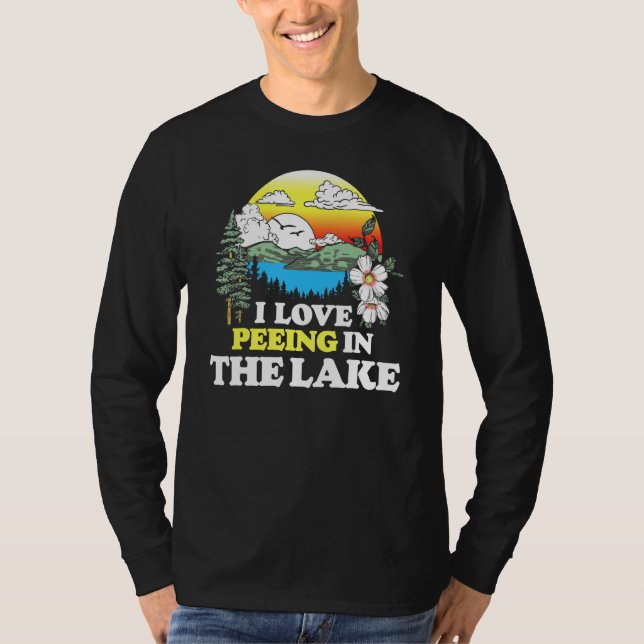 T-shirt J'Aime Pisser Dans Le Lac Été Vacances Natation (Devant)