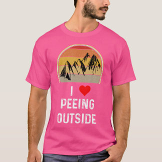 T-shirt J'Aime Pisser Dehors Funny Camping Randonnée Mount