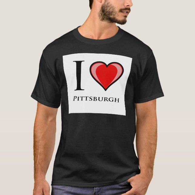 T-shirt J'aime Pittsburgh (Devant)
