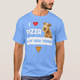 T-shirt J'Aime Pizza Et Mon Irlandais Terrier Chien Pepper