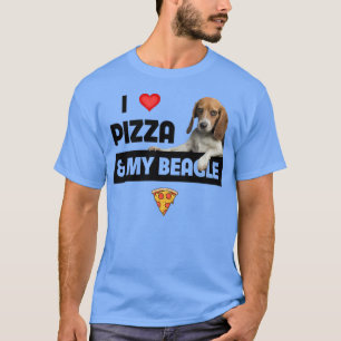 T-shirt J'Aime Pizza Et Mon Propriétaire De Chien Beagle P