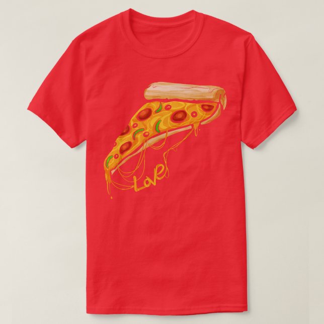 T-shirt J'aime Pizza Slice Pizza Premium  (Design devant)