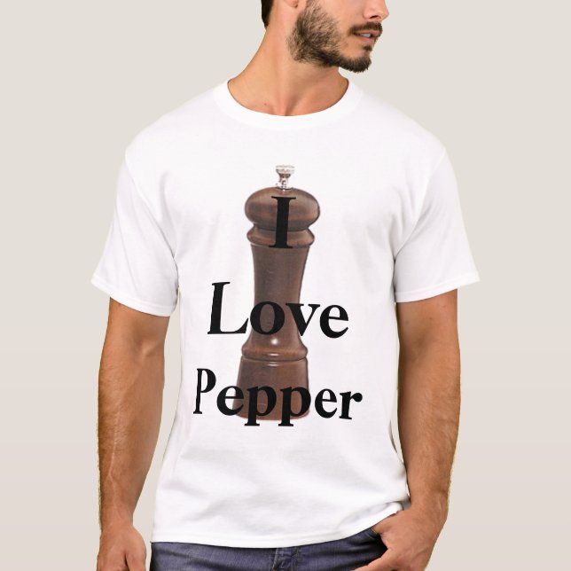 T-shirt J'aime, poivre (Devant)