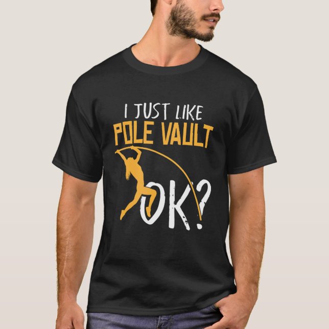 T-shirt J'Aime Pole Vault Ok Jumper Pole Vaulter (Devant)
