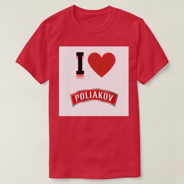 T-shirt J'aime Poliakov Vodka (Design devant)