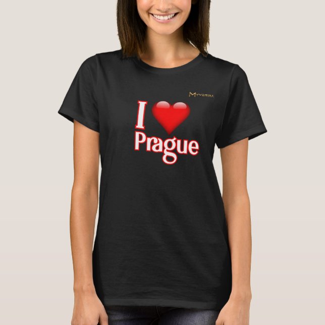 T-shirt J'aime Prague  (Devant)