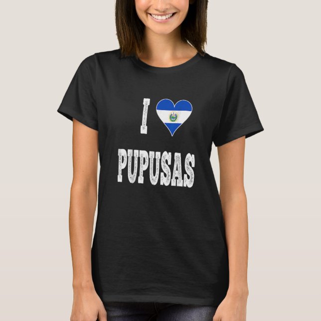 T-shirt J'aime Pupusa du Salvador (Devant)