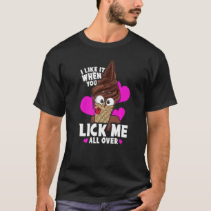 T-shirt J'Aime Quand Vous Me Lapez Tout Sur Un Naughty Pun