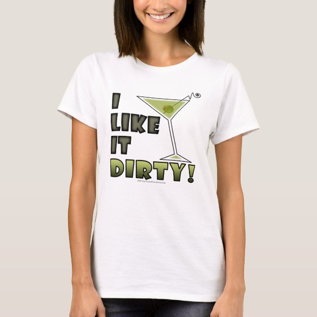 T-shirt J'AIME QUE ÇA SOIT SALE ! Dirty Martini Cocktail H (Devant)