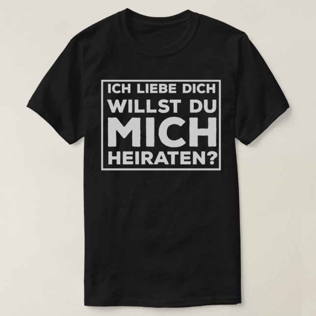 T-shirt j'aime que tu me maries (Design devant)