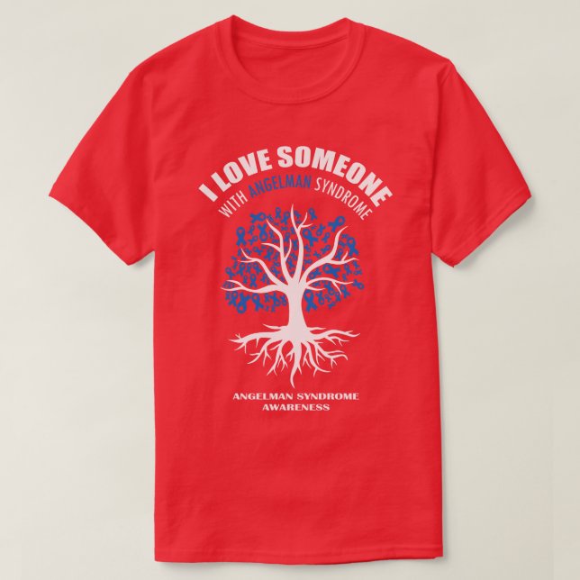 T-shirt J'Aime Quelqu'Un Avec Angelman Syndrome Angelman A (Design devant)