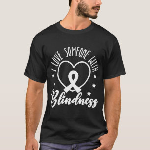 T-shirt J'Aime Quelqu'Un Avec Aveugles Braille Blind Award