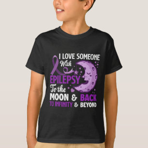 T-shirt J'Aime Quelqu'Un Avec Epilepsie Support Epilepsie