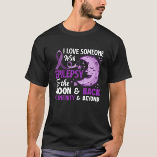 T-shirt J'Aime Quelqu'Un Avec Epilepsie Support Epilepsie