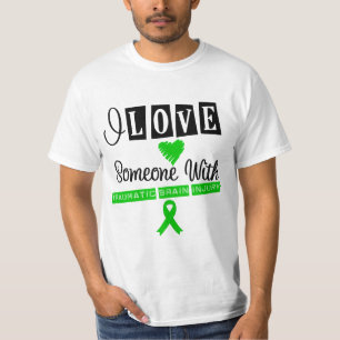 T-shirt J'aime quelqu'un avec la lésion cérébrale