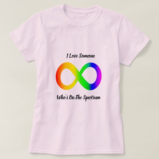 T-shirt J'aime quelqu'un avec l'autisme (Design devant)