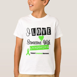 T-shirt J'aime quelqu'un avec le lymphome