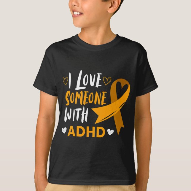 T-shirt J'aime quelqu'un avec un ruban de sensibilisation  (Devant)