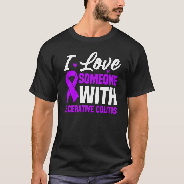 T-shirt J'Aime Quelqu'Un Avec Une Colite Ulcérative (Devant)