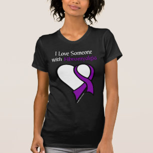 T-shirt J'Aime Quelqu'Un...Coeur/Ruban...T-shirt Fibro