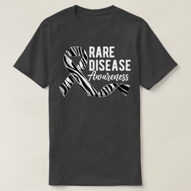 T-shirt J'Aime Quelqu'Un Rare Zebra Ribbon Rare Maladie Aw (Design devant)