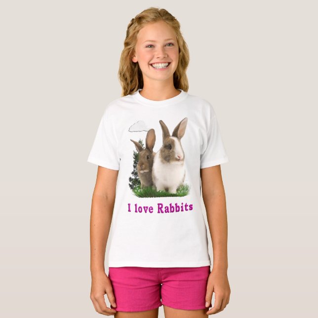 T-shirt J'aime Rabbitts (Devant entier)