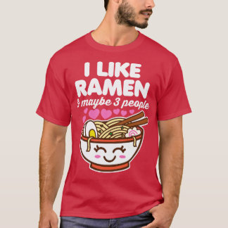 T-shirt J'aime Ramen et peut-être 3 personnes