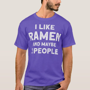 T-shirt J'Aime Ramen Et Peut-Être 3 Personnes Japonais Sou