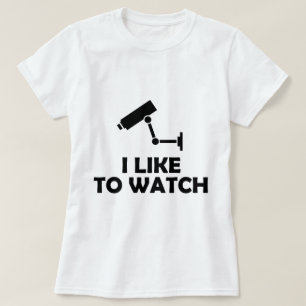 T-shirt J'aime Regarder l'Enregistrement de la Caméra de V