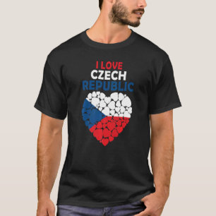 T-shirt J'Aime République Tchèque Fière D'Être Tchèque Dra