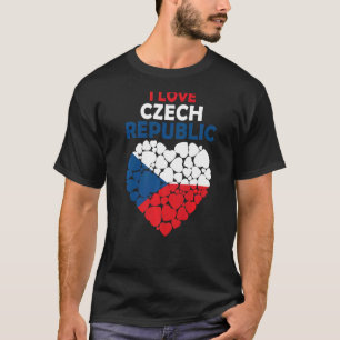 T-shirt J'Aime République Tchèque Fière D'Être Tchèque Dra