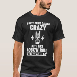 T-shirt J'aime Rock'n Roll pour que je ne puisse pas m'en