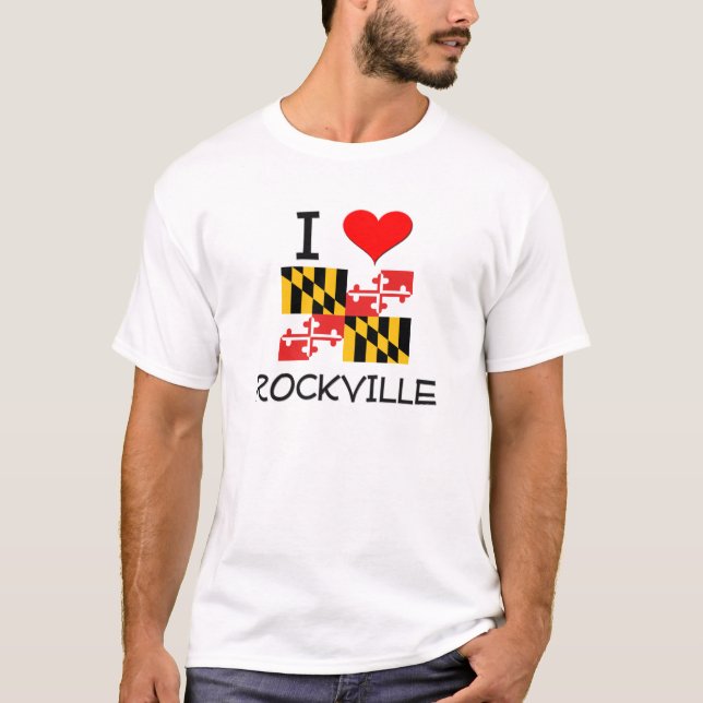 T-shirt J'aime Rockville le Maryland (Devant)