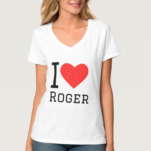 T-shirt J'aime roger (Devant)