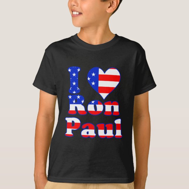 T-shirt J'aime Ron Paul (Devant)
