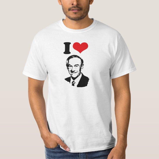 T-SHIRT J'AIME RON PAUL 2012 (Devant)