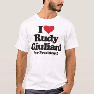 T-shirt J'aime Rudolph Giuliani pour le président