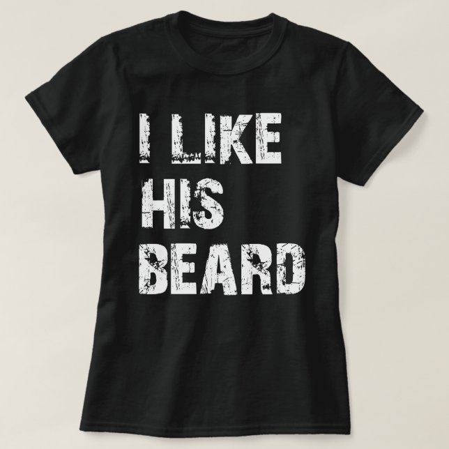 T-shirt j'aime sa barbe (Design devant)