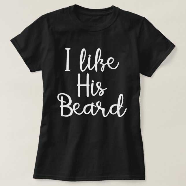 T-shirt j'aime sa barbe (Design devant)