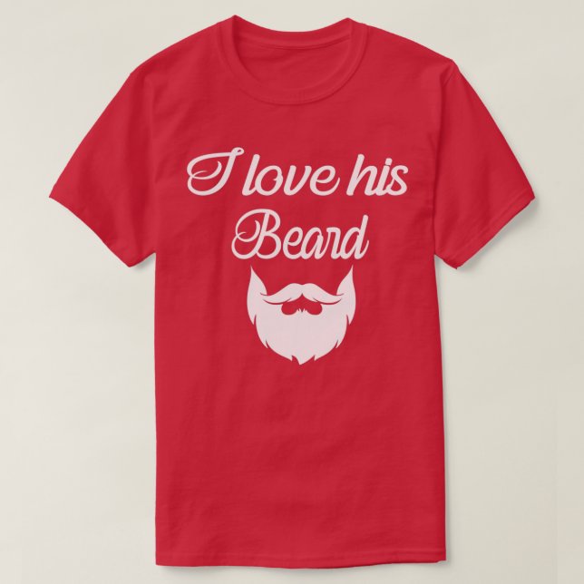 T-shirt J'aime sa barbe, les femmes drôles1 (Design devant)
