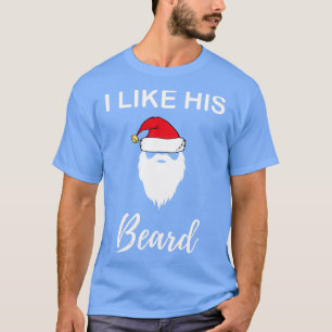 T-shirt J'Aime Sa Chemise À Barbe Pour Des Couples De Noël