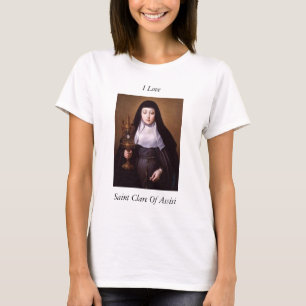 T-shirt j'aime saint clare d'assisi