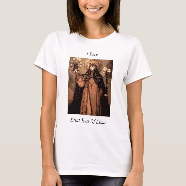 T-shirt j'aime saint rose de lima (Devant)