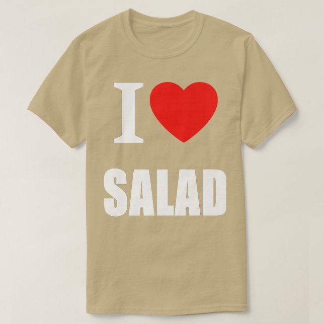 T-shirt J'Aime Salade Pour Végétariens Végétariens Saine S (Design devant)