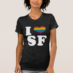 T-SHIRT J'AIME SAN FRANCISCO GAIE - BLANC - .PNG